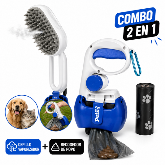 COMBO DE PROMO POR STOCK, CEPILLO Y RECOGE ESCREMENTO